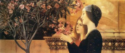 Two Girls with an Oleander by Gustav Klimt